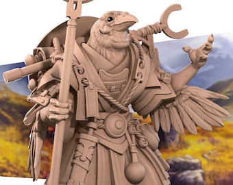 Tengu Oracle | Tabletop Scale | D&D Pathfinder Ttrpg Miniature | Bite The Bullet | 3D Print