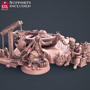 Fishermen Npc Set | Tabletop Scale | D&D Ttrpg Miniature | Stl Miniatures