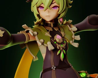 Collei | Resin Garage Kit Sculpture Anime Video Game Fan Art Statue | Gray World Corporation | 3D Print