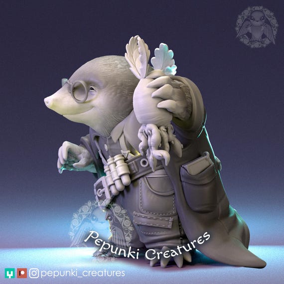 Mole Farmer | Tabletop or Display Scale | D&D Humblewood Redwall