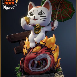 Chibi Granny Cat | Resin Garage Kit Figure Anime Fan Art | Nomnom Figures