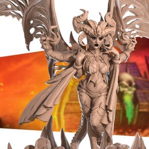 Marianne, Devil Fiend Female | Tabletop Scale | D&D Ttrpg Miniature | Bite The Bullet | 3D Print