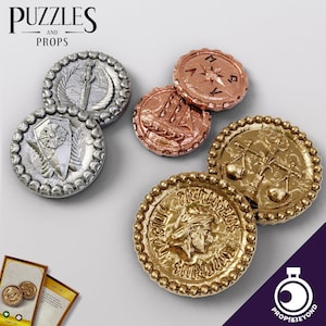 Empire Coins | DnD TTRPG LARP Gaming Prop | Puzzles & Props | 3D Print