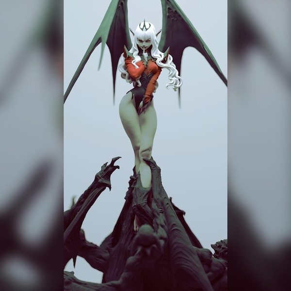 Nyx, Princess of Eternal Night, Vampire | Resin Garage Kit Pin Up Figure Statue | Blackthorn Miniatures | 3D Print