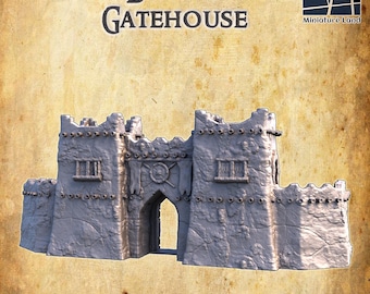 Desert Gate House | 28mm Scale Model Terrain | D&D TTRPG Playable 3D Printed Building | MiniatureLand | 3D Print