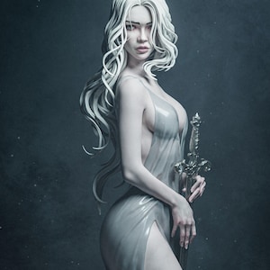 Figura de resina impresa en 3D de Lady of the Lake (escala 1:12) para garaje / CA 3D Studios / Impresión 3D