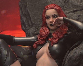1:12 Infernal Red Queen | 3D Printed Resin Garage Kit Figure | CA 3D Studios | 3D Print