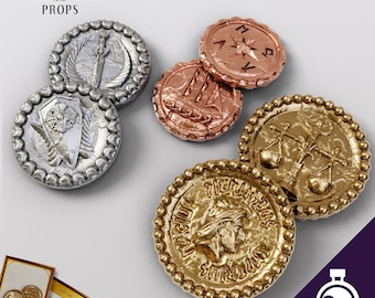 Monedas Empire / DnD TTRPG LARP Accesorios para juegos / Rompecabezas y accesorios / Impresión 3D