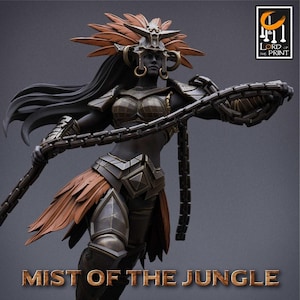 Cadena pesada amazónica / Amazonas, Niebla de la jungla / Escala de mesa / Miniatura de D&D Ttrpg / Miniaturas a escala / Impresión 3D