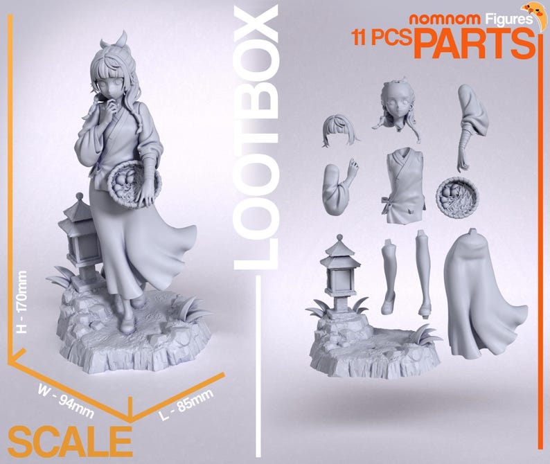 Young Herbalist | Resin Garage Kit Figure Anime Manga Fan Art | Nomnom Figures