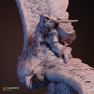 Radalion Wizard Giant Eagle | Tabletop Gaming Miniature | Navarrete Studio | 3D Print