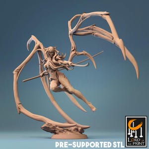 Succubus Fighter | TABLETOP SCALE | TTRPG Monster Miniature | Rescale Miniatures | 3D Print