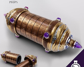 Cryptex / DnD TTRPG LARP Gaming Prop / Rompecabezas y accesorios / Impresión 3D