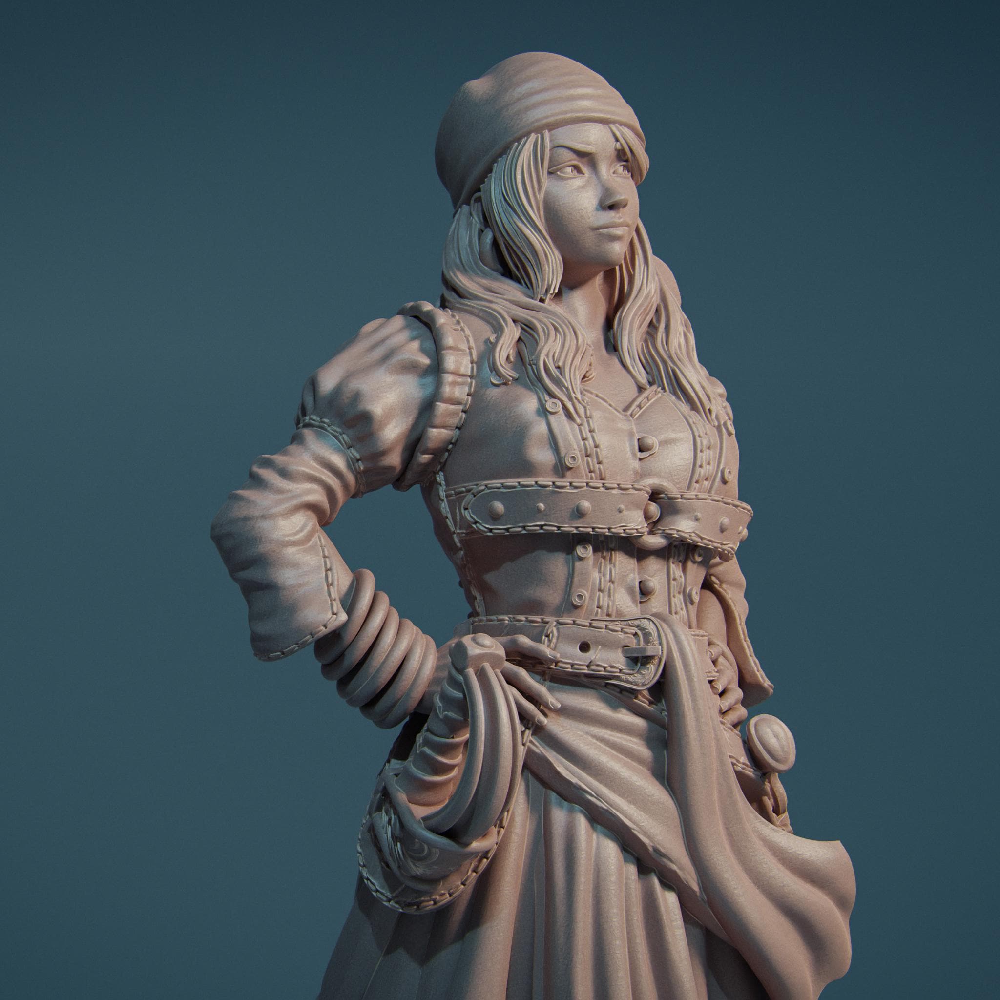 Robber Girl | Tabletop Scale | D&D Ttrpg Fantasy Miniature | Nerikson