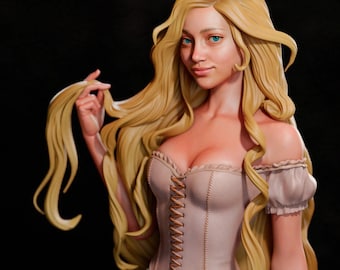1:12 Rapunzel, Princess of the Tower | 3D Printed Resin Garage Kit Figure | CA 3D Studios | 3D Print