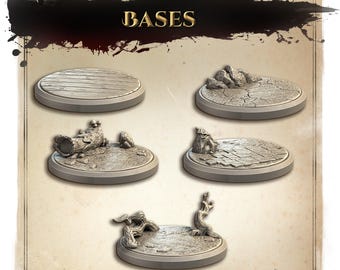 Wicked Hills Asylum Special Bases | TTRPG Miniature Sculpted Base | Great Grimoire | 3D Print