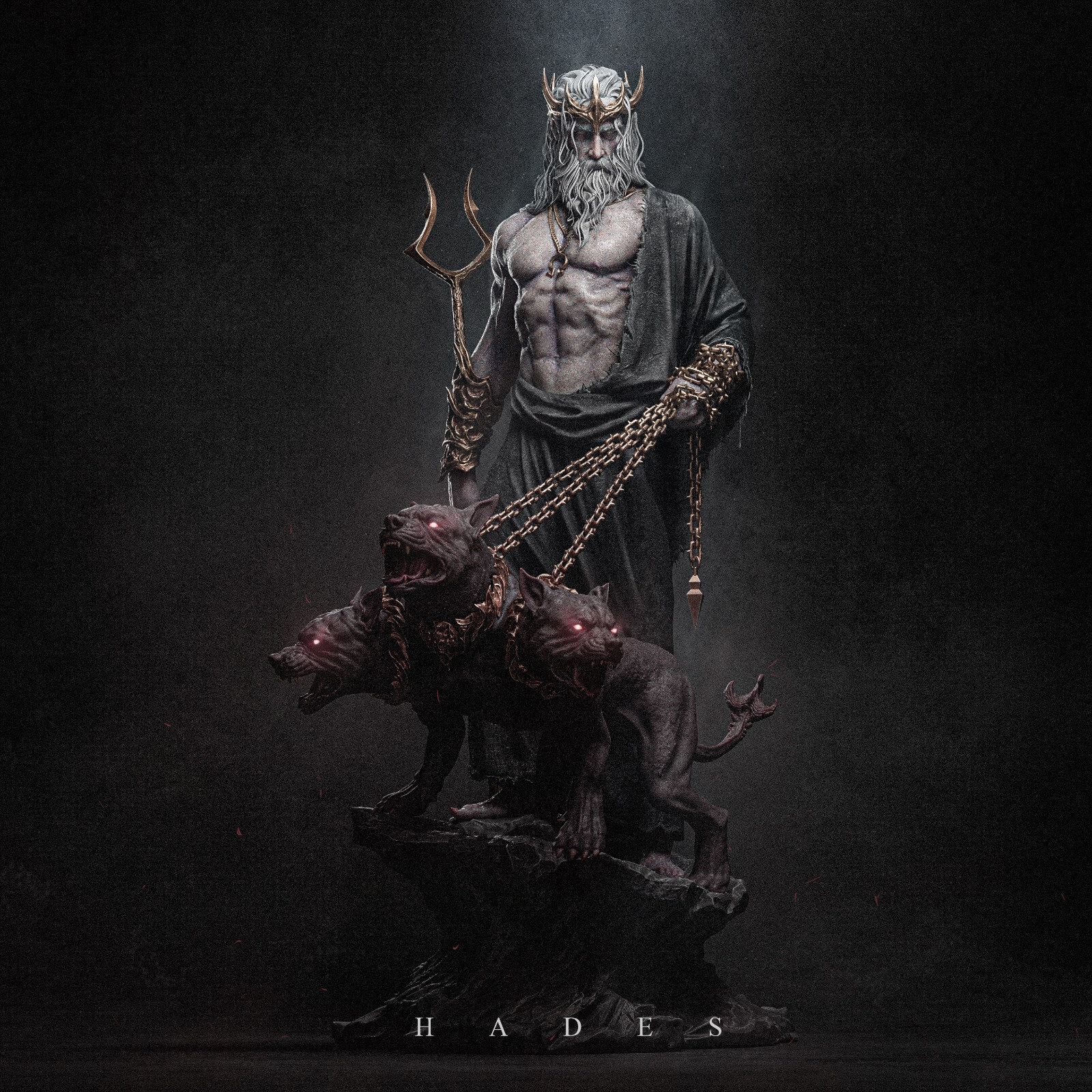 Hades Statue, Greek God of the Underworld, Resin Garage Kit (1:12