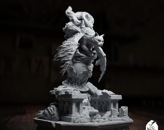 Caligo the Cat, Tressym | Tabletop or Display Scale | TTRPG Miniature | Cripta Studios | 3D Print