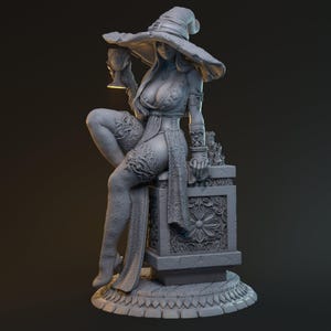 Merlin, Menschliche Zauberin | D&D-TTRPG-Miniatur | Hardwitch Games | 3D-Druck