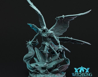 Starlight Seraph | Mini or Bust | Monster Miniature Statue | Witchsong Miniatures | 3D Print