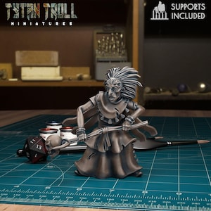 CoS Barovian Witch | D&D TTRPG Mini | TytanTroll Miniatures