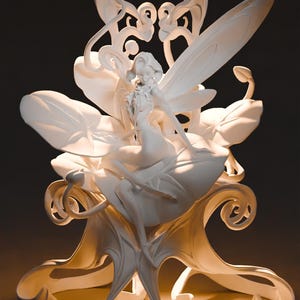 Lyraeth of the Aurum Realm, Beautiful Faeries | Resin Garage Kit Pin Up Figure Statue | Blackthorn Miniatures