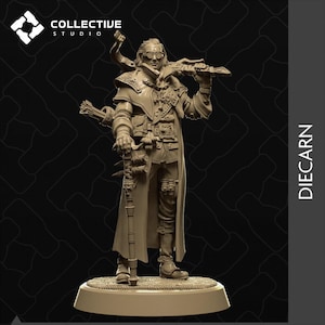 Diecarn, Vampire Monster Hunter, Van Richten, Von Hellsing | Tabletop Gaming Mini or Display Figure | Collective Studio | 3D Print