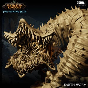 Worm Earth | Uncharted Kingdoms | TTRPG D&D Miniature | Primal Collectibles | 3D Print