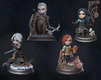 Chibi Found Family | Resin Garage Kit Figure Book Video Game Fan Art | Nomnom Figures | 3D Print