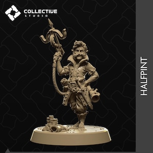 Half Pint Delloit, Halbling Pirat | Tabletop Gaming Mini oder Display Figure | Sammelatelier | 3D Druck