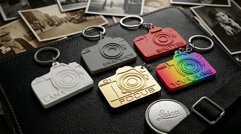 Custom Camera Key Chain Name Tag | Personalized Photographer Gift ...