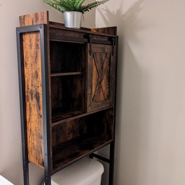 Rustic Over the Toilet Etsy