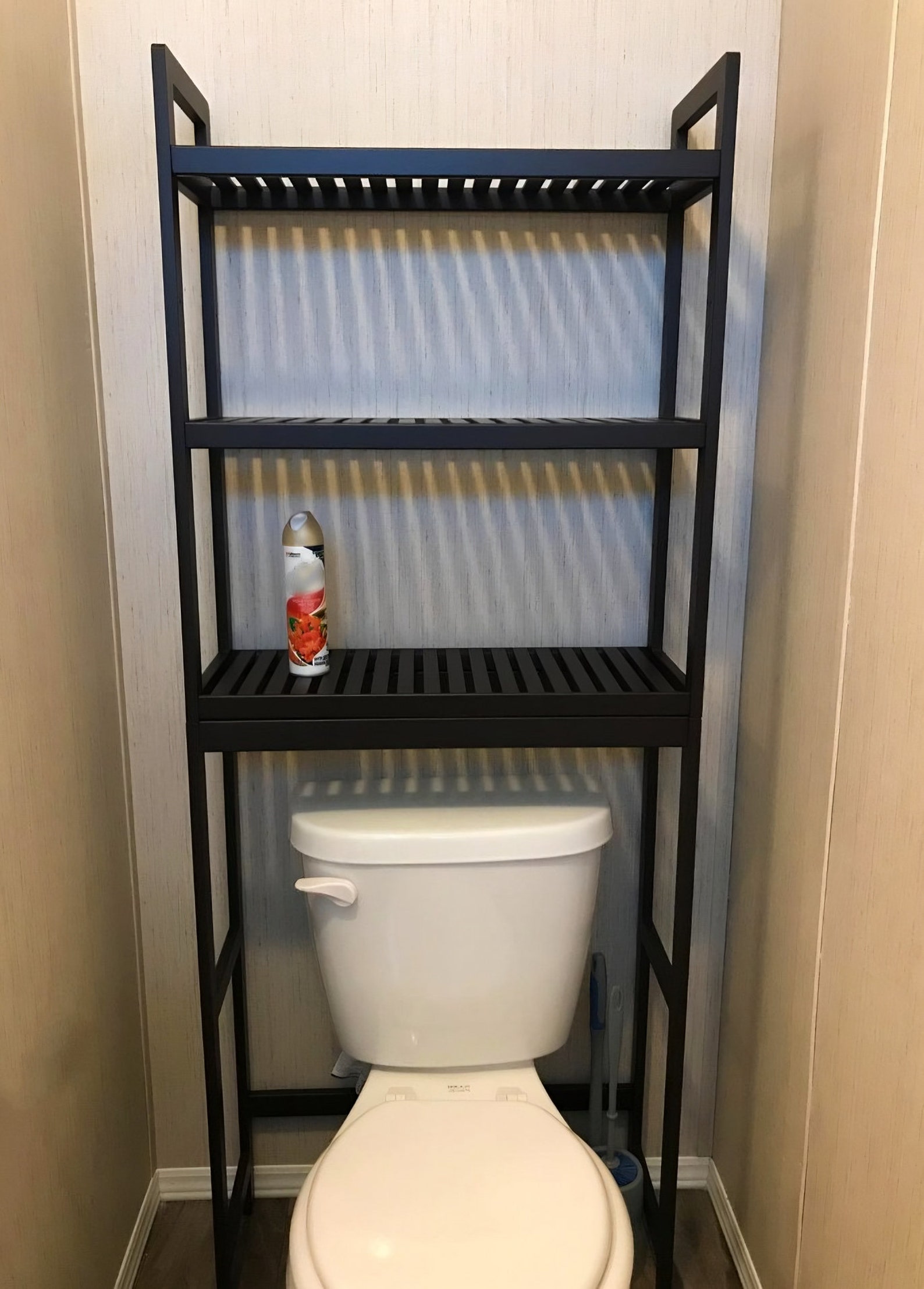 Over the Toilet Bamboo Storage Rack Bathroom Organizer With 3 Etsy