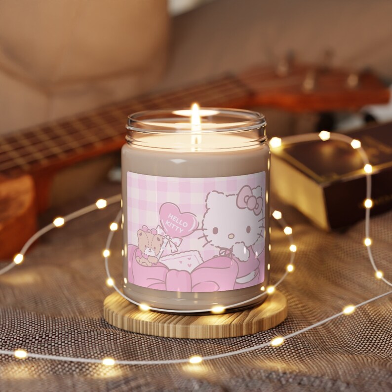 Hello kitty Soy Wax Candle Scented Candles Aromatherapy Candles Wedding Candle Meditation Candle Intention Candle Healing Candle image 4