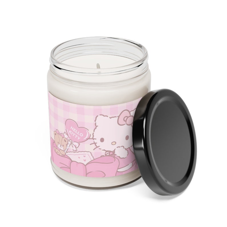 Hello kitty Soy Wax Candle Scented Candles Aromatherapy Candles Wedding Candle Meditation Candle Intention Candle Healing Candle image 3
