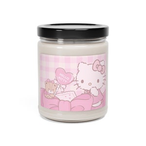 Hello kitty Soy Wax Candle Scented Candles Aromatherapy Candles Wedding Candle Meditation Candle Intention Candle Healing Candle image 2