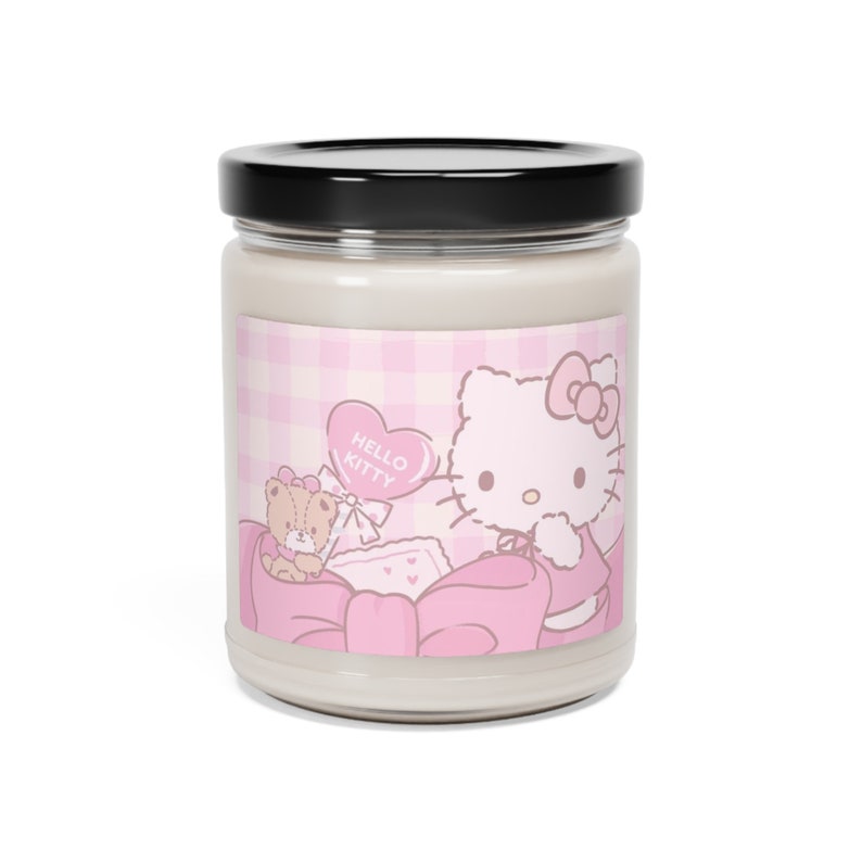 Hello kitty Soy Wax Candle Scented Candles Aromatherapy Candles Wedding Candle Meditation Candle Intention Candle Healing Candle image 2