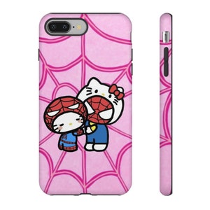 Hello Kitty and spider man Tough Cases | Hello Kitty phone Case Cover | Protective Case | phone Cover | Kawaii phone Case image 5