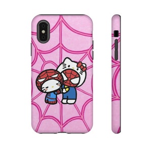 Hello Kitty and spider man Tough Cases | Hello Kitty phone Case Cover | Protective Case | phone Cover | Kawaii phone Case image 7