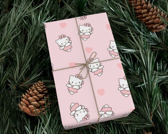 Hello Kitty-cadeaupapier | Kawaii-cadeaupapier | Vel inpakpapier | Luxe cadeauverpakking | Verjaardagscadeauverpakking | Vellen cadeaupapier