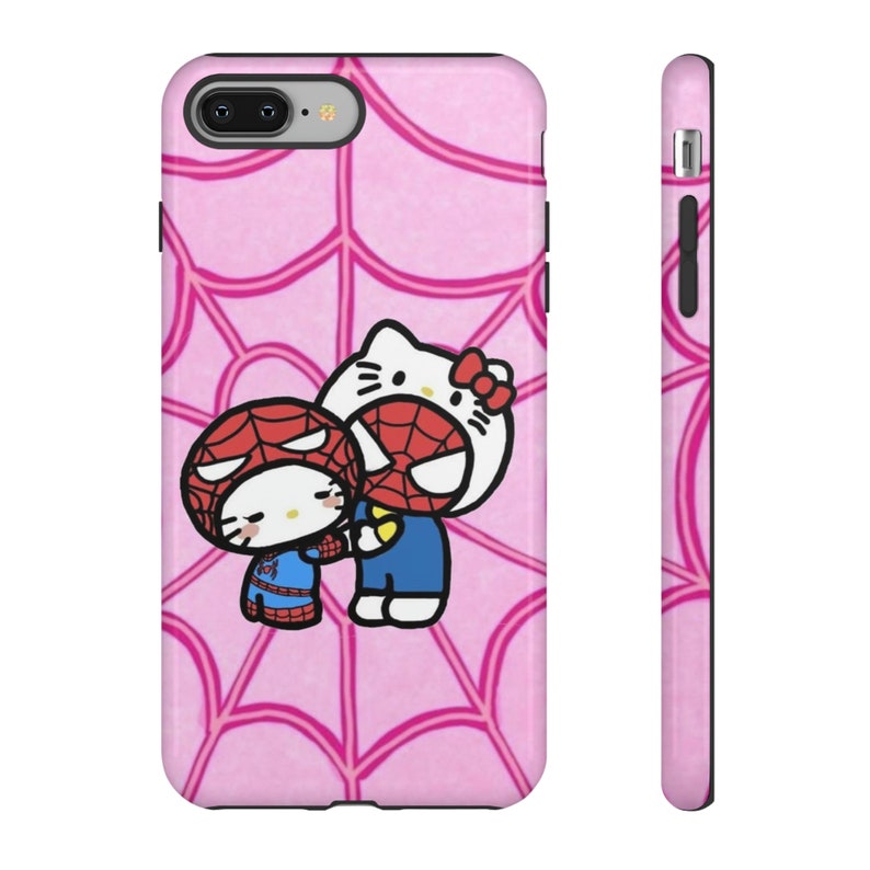 Hello Kitty and spider man Tough Cases | Hello Kitty phone Case Cover | Protective Case | phone Cover | Kawaii phone Case image 4