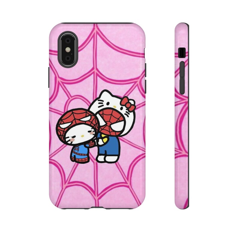 Hello Kitty and spider man Tough Cases | Hello Kitty phone Case Cover | Protective Case | phone Cover | Kawaii phone Case image 10