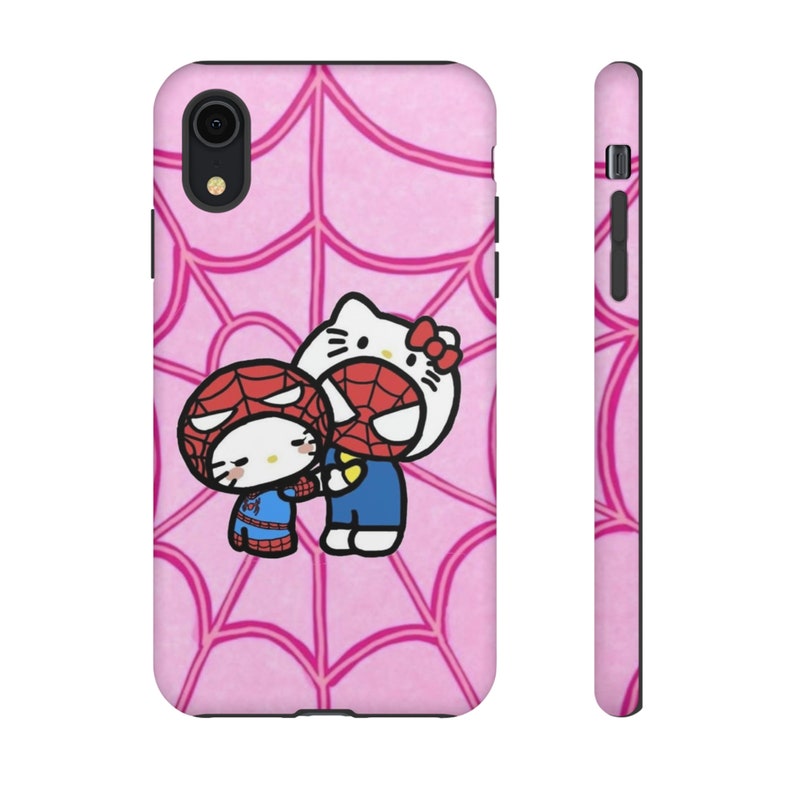 Hello Kitty and spider man Tough Cases | Hello Kitty phone Case Cover | Protective Case | phone Cover | Kawaii phone Case image 9