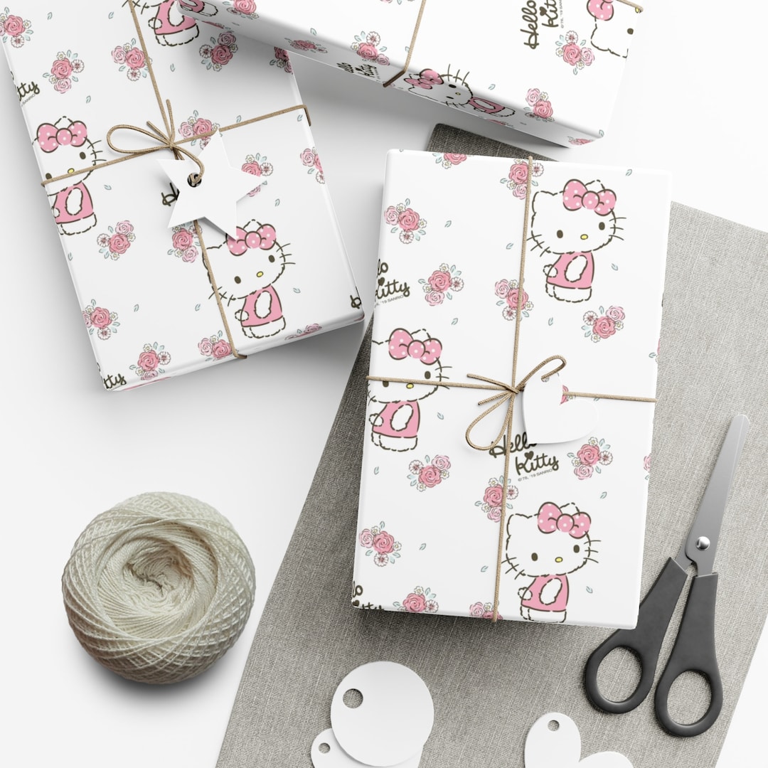 Hello Kitty Gift Wrap Papers Kawaii Wrapping Paper Wrapping Paper Sheet