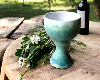 Handmade ceramic wine goblet - a perfect gift for a wine lover - Bar accessories - A unique gift for her