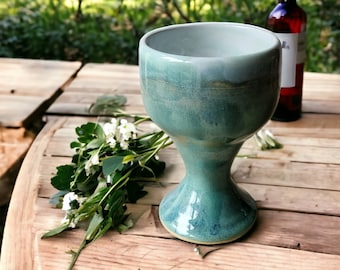 Handmade ceramic wine goblet - a perfect gift for a wine lover - Bar accessories - A unique gift for her