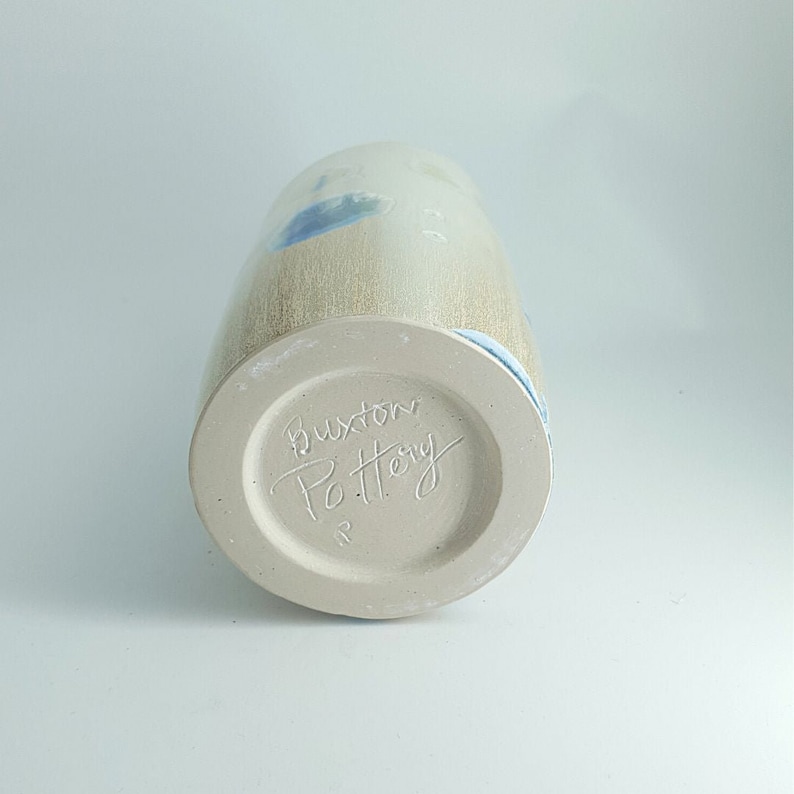 Handmade porcelain pottery utensil holder Unique ceramic vase Crystalline glaze ceramic image 8