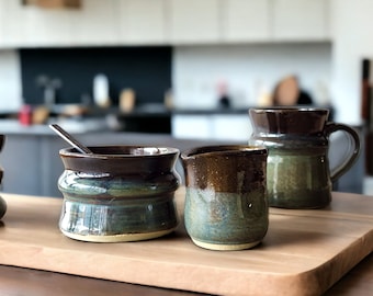 Handmade pottery Jug, 100ml - Ceramic creamer,  Australian made sauce jug,Sauce pourer, Soy sauce dishes, small milk jug