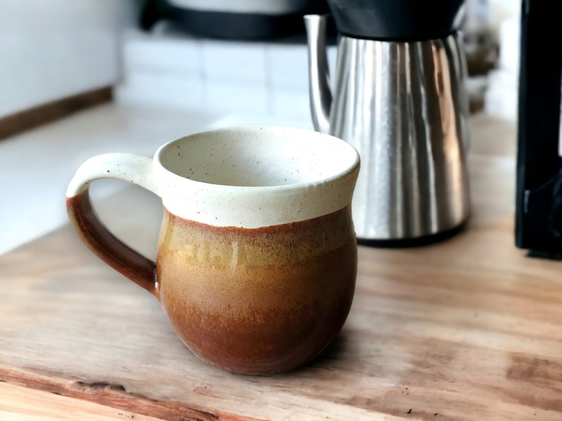 Handmade Pottery Mug Ceramic pint size mug man-size mug Large coffee mug Mega Mug outback Australia inspired stein 500ml cup image 1