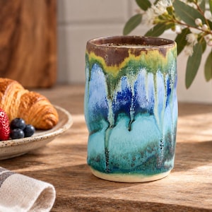 Handmade Ceramic Tumbler 350ml, Pottery Cup, Australian Stoneware